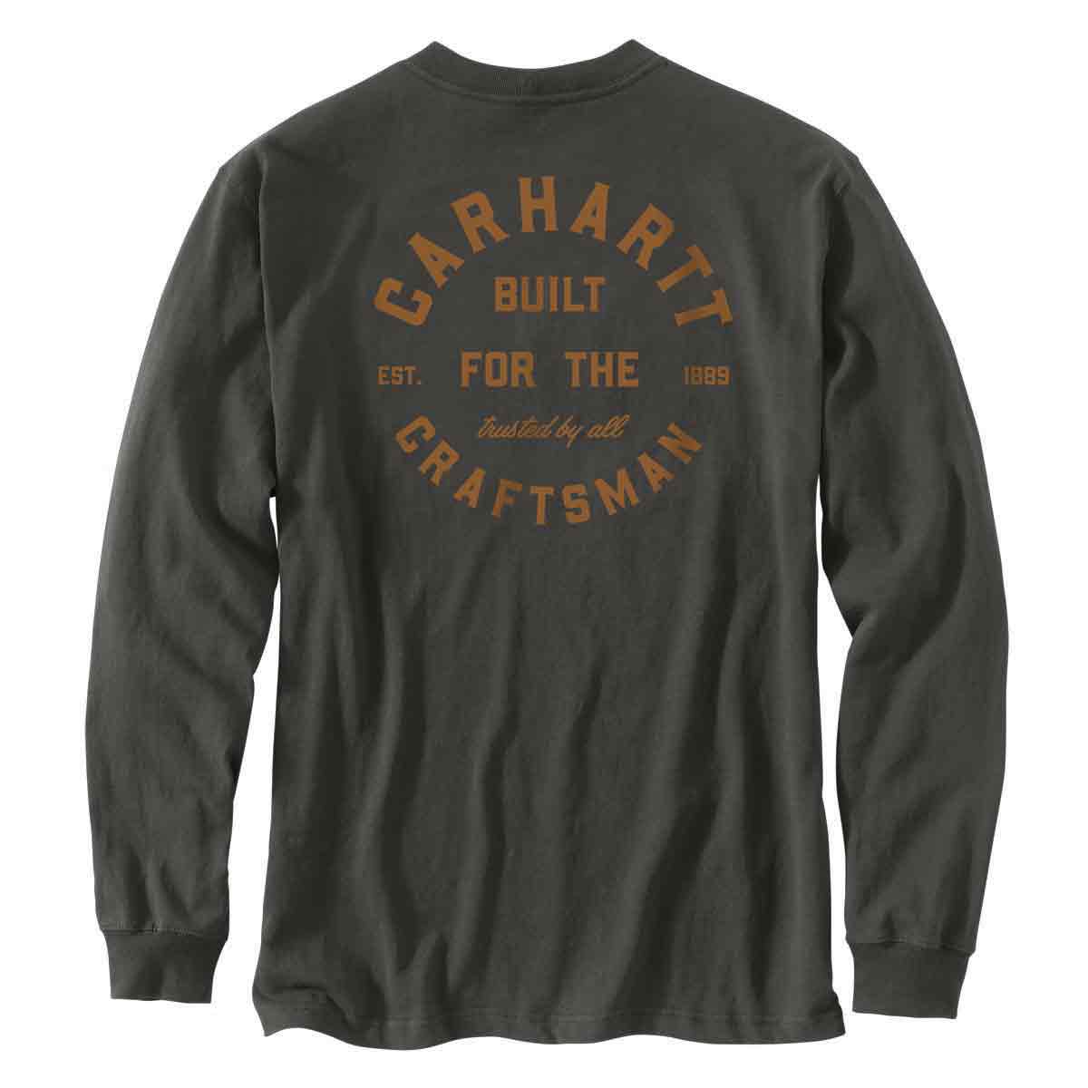 Carhartt Men's Relaxed Fit HW LS Pocket Craftsman Graphic T-Shirt
