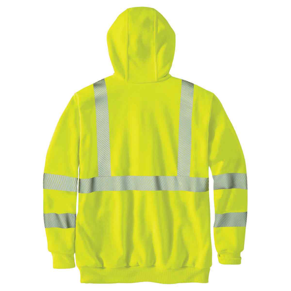 Carhartt Men's High Visibility Rain Defender Loose Fit Midweight Thermal Lined Full Zip Class 3 Sweatshirt