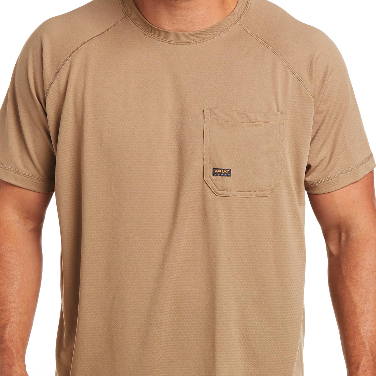 Ariat Men's Rebar Heat Fighter Short Sleeve T-Shirt-Khaki