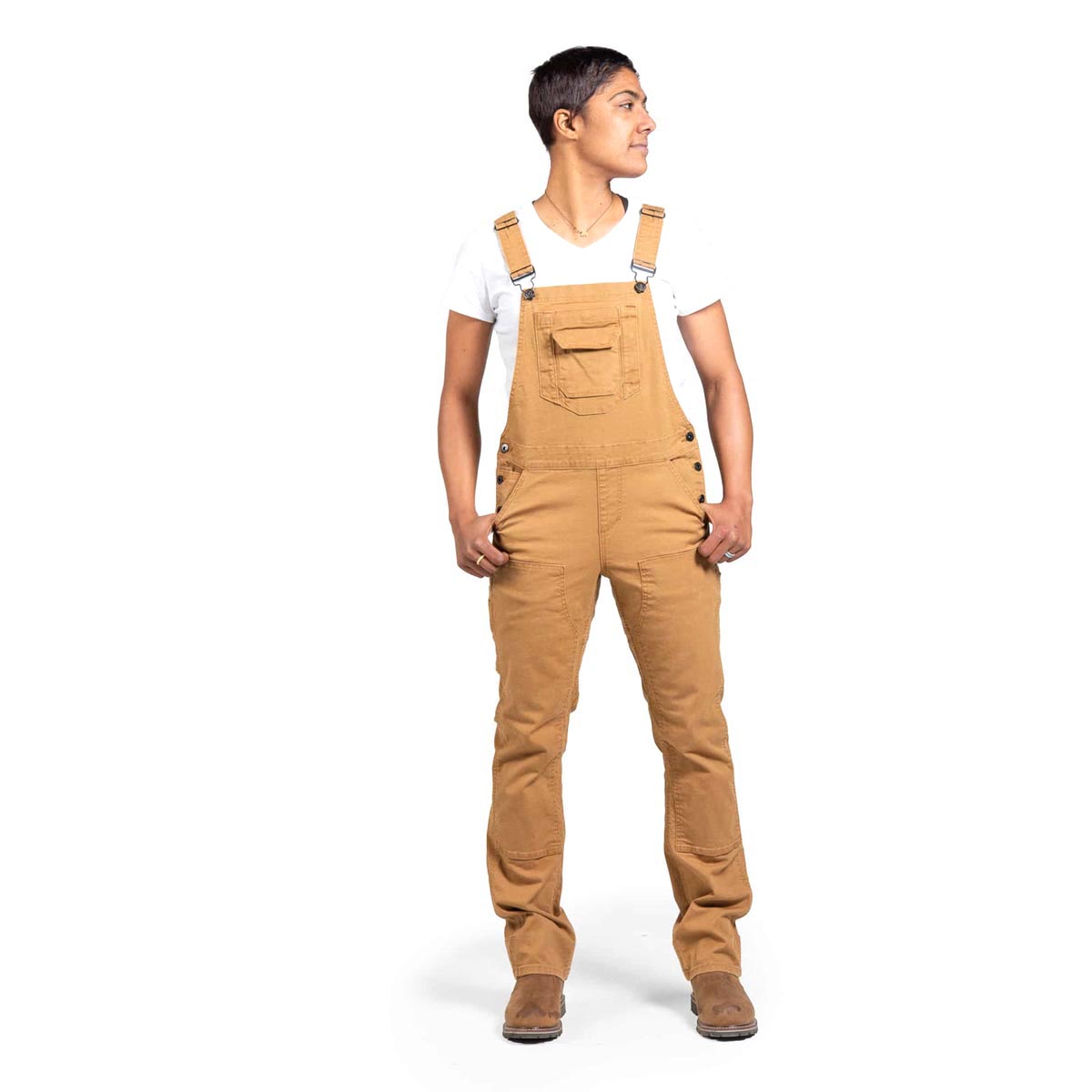 Dovetail Workwear Women's Freshley Overall - Saddle Brown