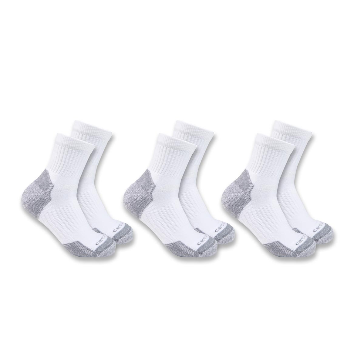 Carhartt Men's Lightweight Cotton Blend Quarter Sock 3 Pack
