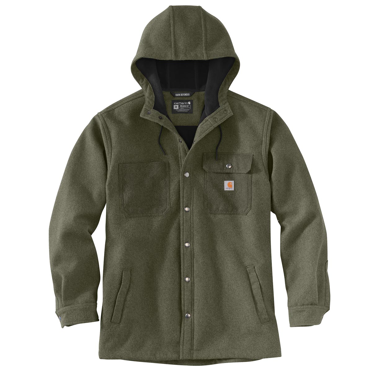 Carhartt Men's Rain Defender Relaxed Fit Heavyweight Hooded Shirt Jac -Discontinued Pricing