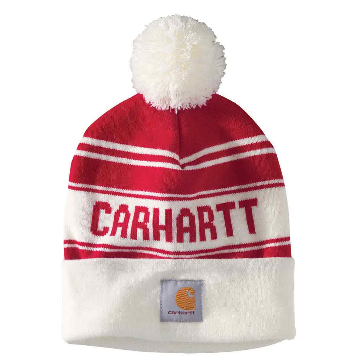 Carhartt Knit Pom-Pom Cuffed Logo Beanie - Discontinued Pricing