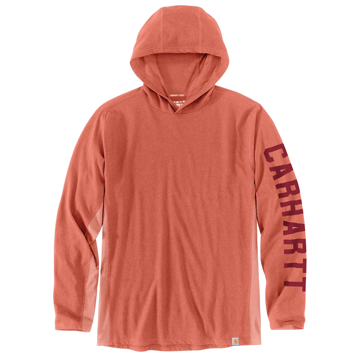 Carhartt Men's Force Relaxed Fit Midweight LS Logo Graphic Hooded T-Shirt - Discontinued Pricing
