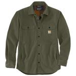 Carhartt Men's Rugged Flex Relaxed Fit Canvas Fleece-Lined Shirt Jac - Discontinued Pricing