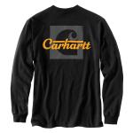 Carhartt Men's Loose Fit Heavyweight LS Pocket Script Graphic T-Shirt