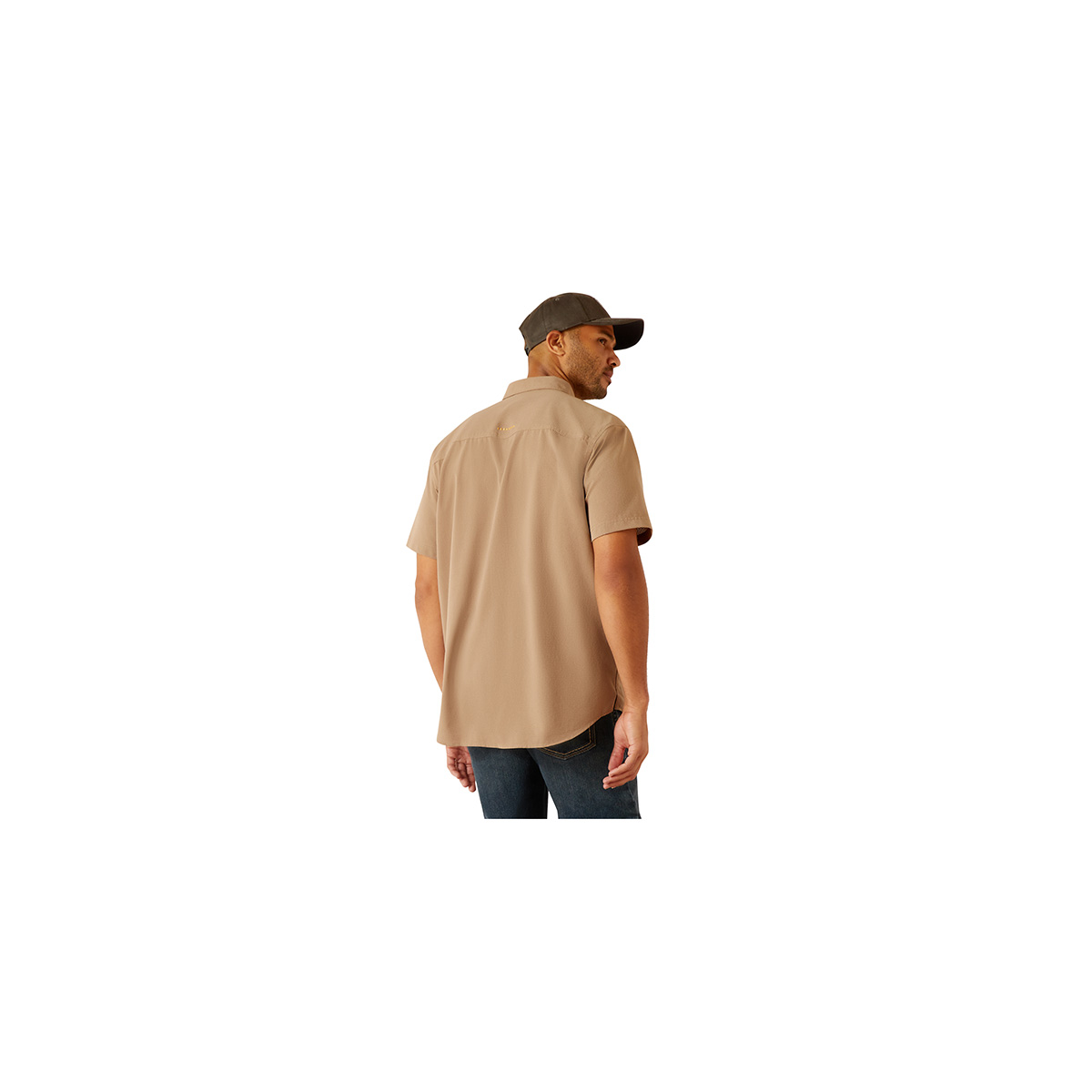Ariat Men's Rebar MadeTough 360 Airflow Short Sleeve Work Shirt-Khaki