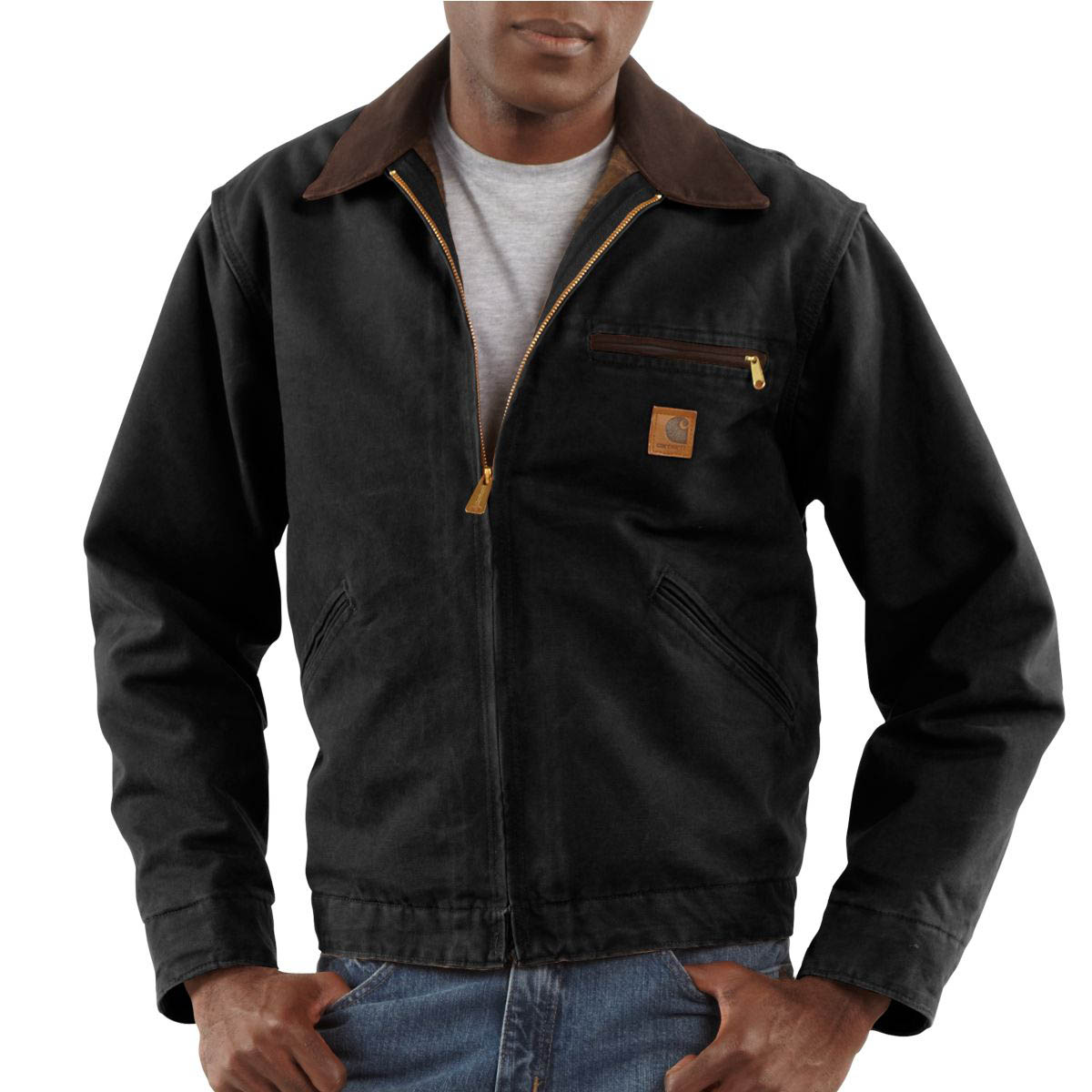 Carhartt Men's Sandstone Detroit Jacket Blanket Lined