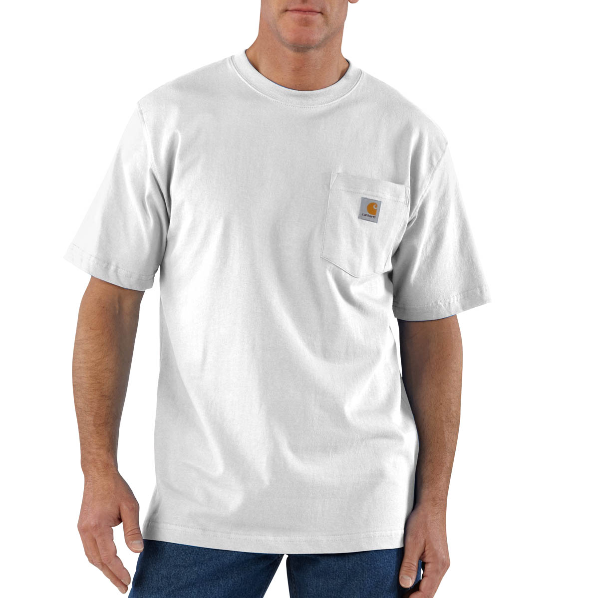 X-Large Carhartt Men's 'K87' Workwear Pocket Short-Sleeve T-Shirt Bluestone 