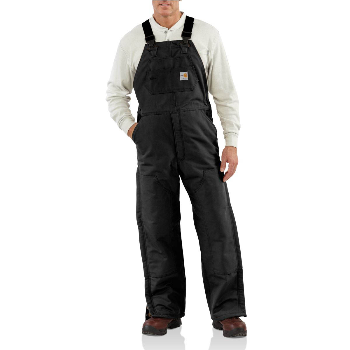 Carhartt Mens Flame Resistant Duck Bib Overall Quilt Lined
