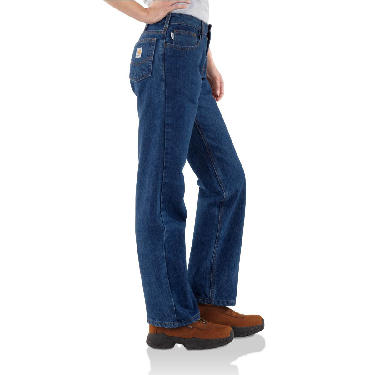 Carhartt Womens Flame Resistant Cotton Blended Denim Jean Straight Leg