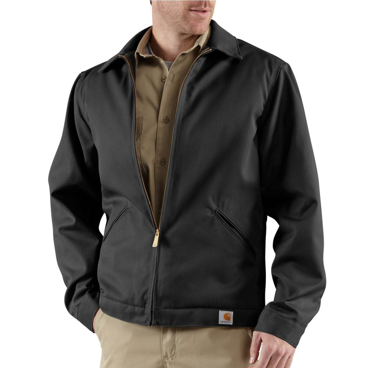 Carhartt Mens Blended Twill Work Jacket Midweight Quilt Lined