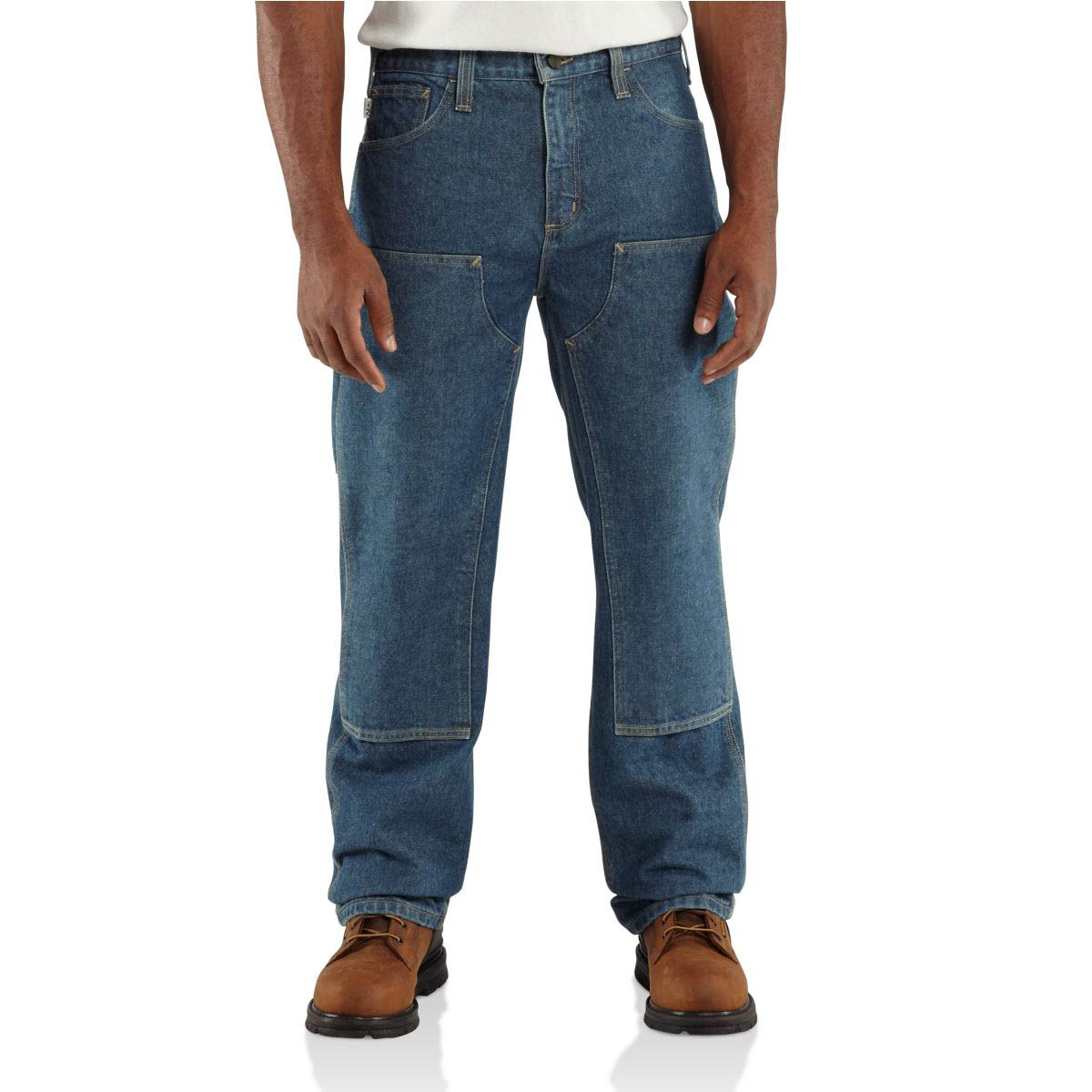 Carhartt Mens Flame Resistant Utility Denim Double Front Jean Relaxed Fit