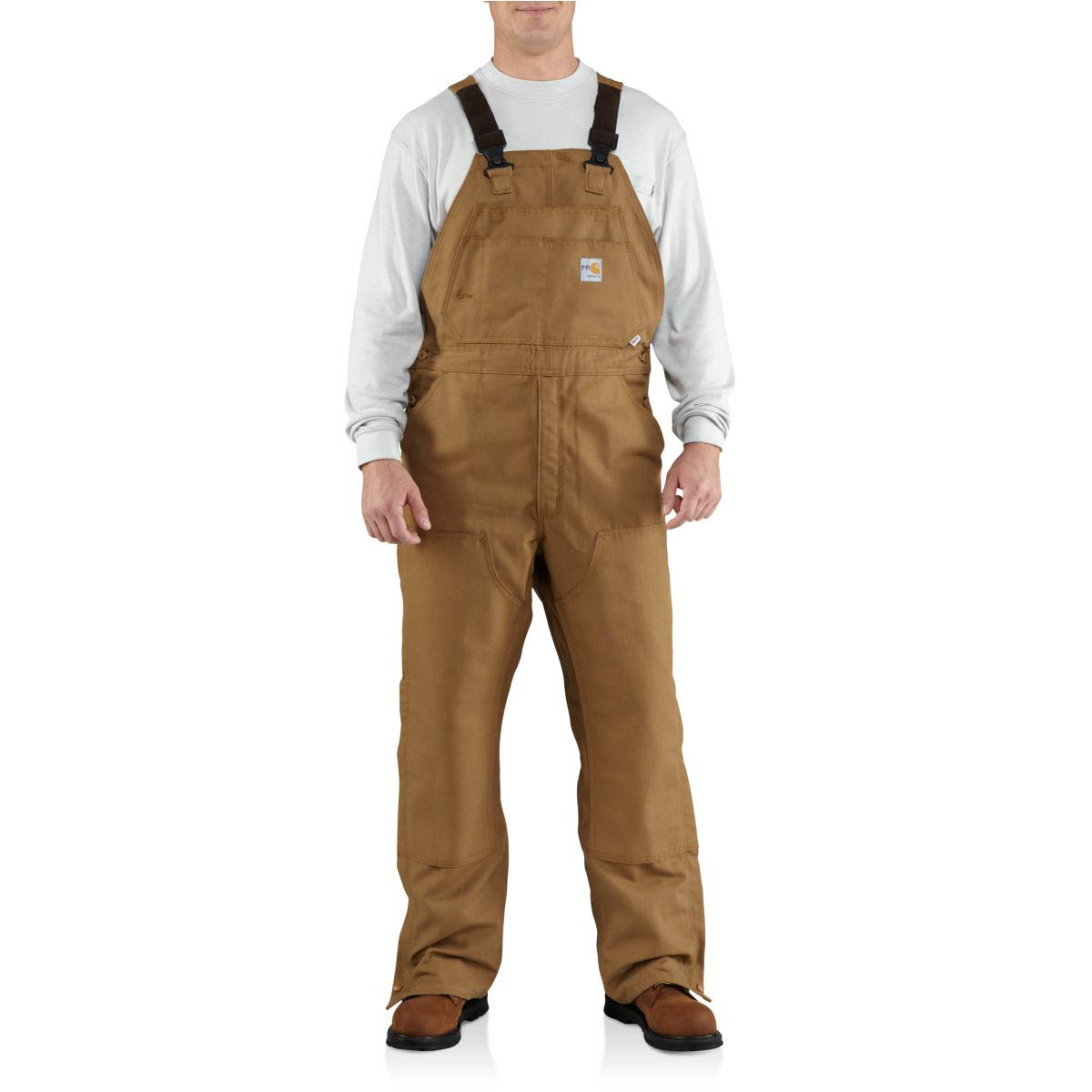 Carhartt Men's Flame Resistant Canvas Bib Overall Unlined