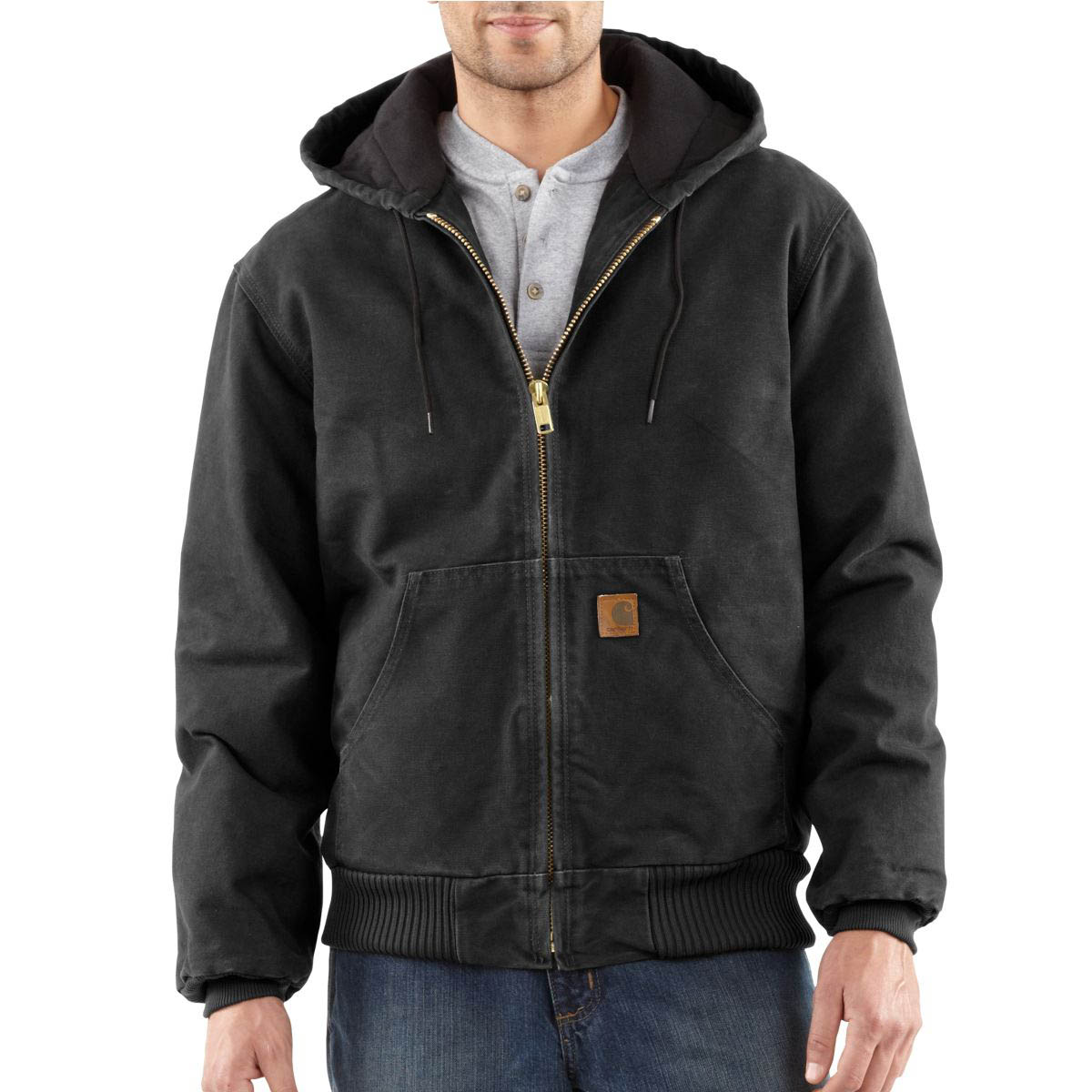 Carhartt Men's Quilted Flannel Lined Sandstone Active Jac
