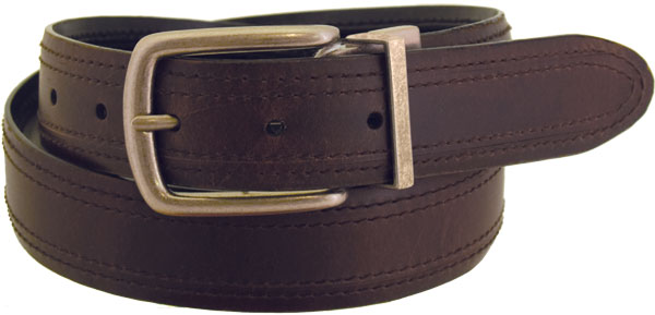 Wrangler Men's Rugged Wear Belt 1 1/2 Inch Heavy Oil Tanned Leather Reversible