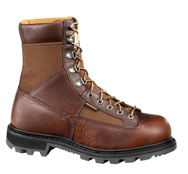 Carhartt Men's 8 Inch Low Heel Waterproof Logger Boot Non Safety Toe