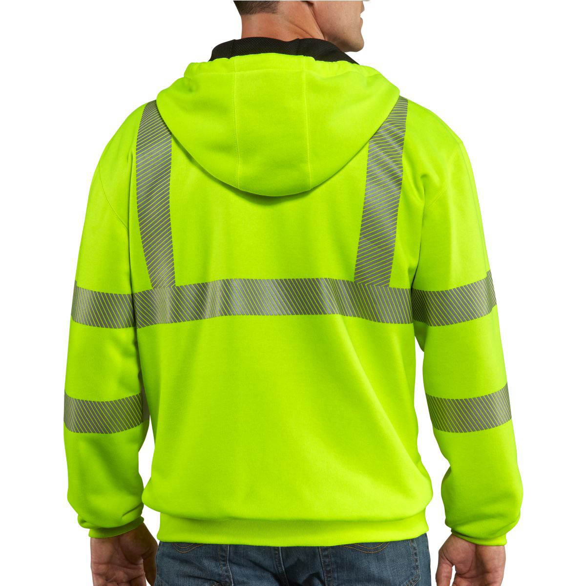 Carhartt Mens High Visibility Zip Front Class 3 Thermal Lined Sweatshirt