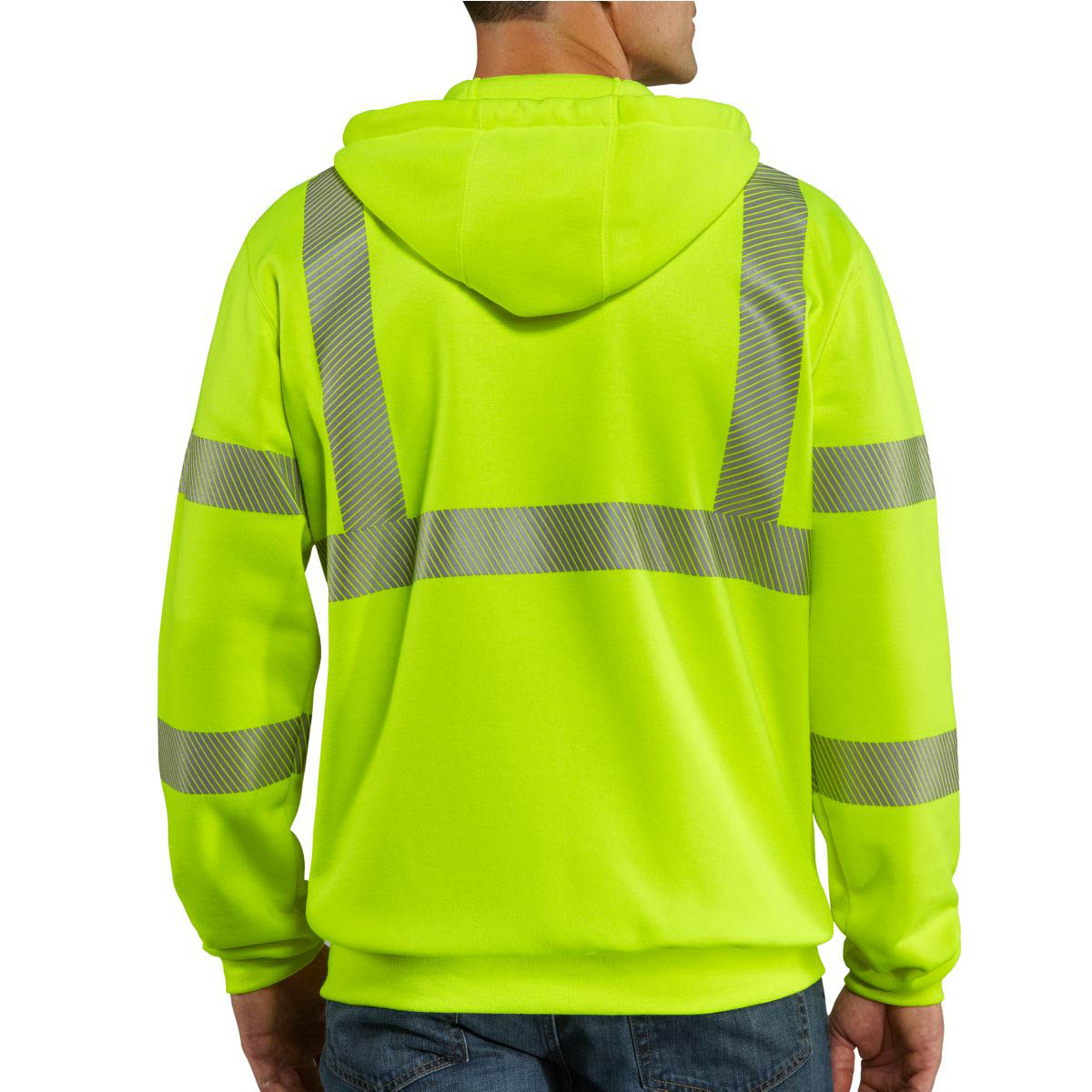 Carhartt Mens High Visibility Zip Front Class 3 Sweatshirt