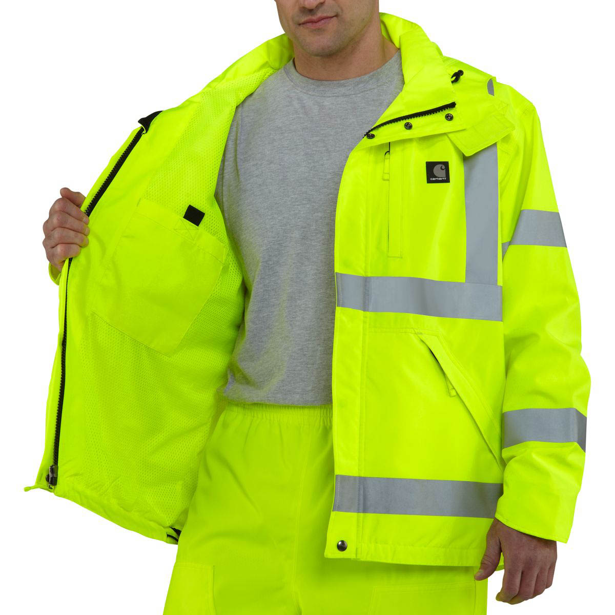 Carhartt Men's High Visibility Class 3 Waterproof Jacket