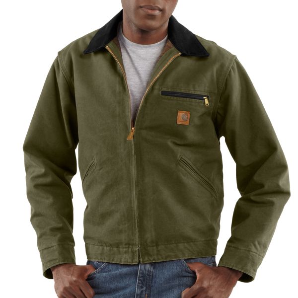 Carhartt Men's Sandstone Detroit Jacket Blanket Lined Discontinued Pricing