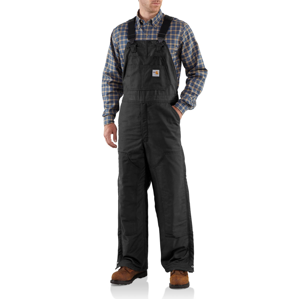 Carhartt Mens Flame Resistant Canvas Bib Lined Overall