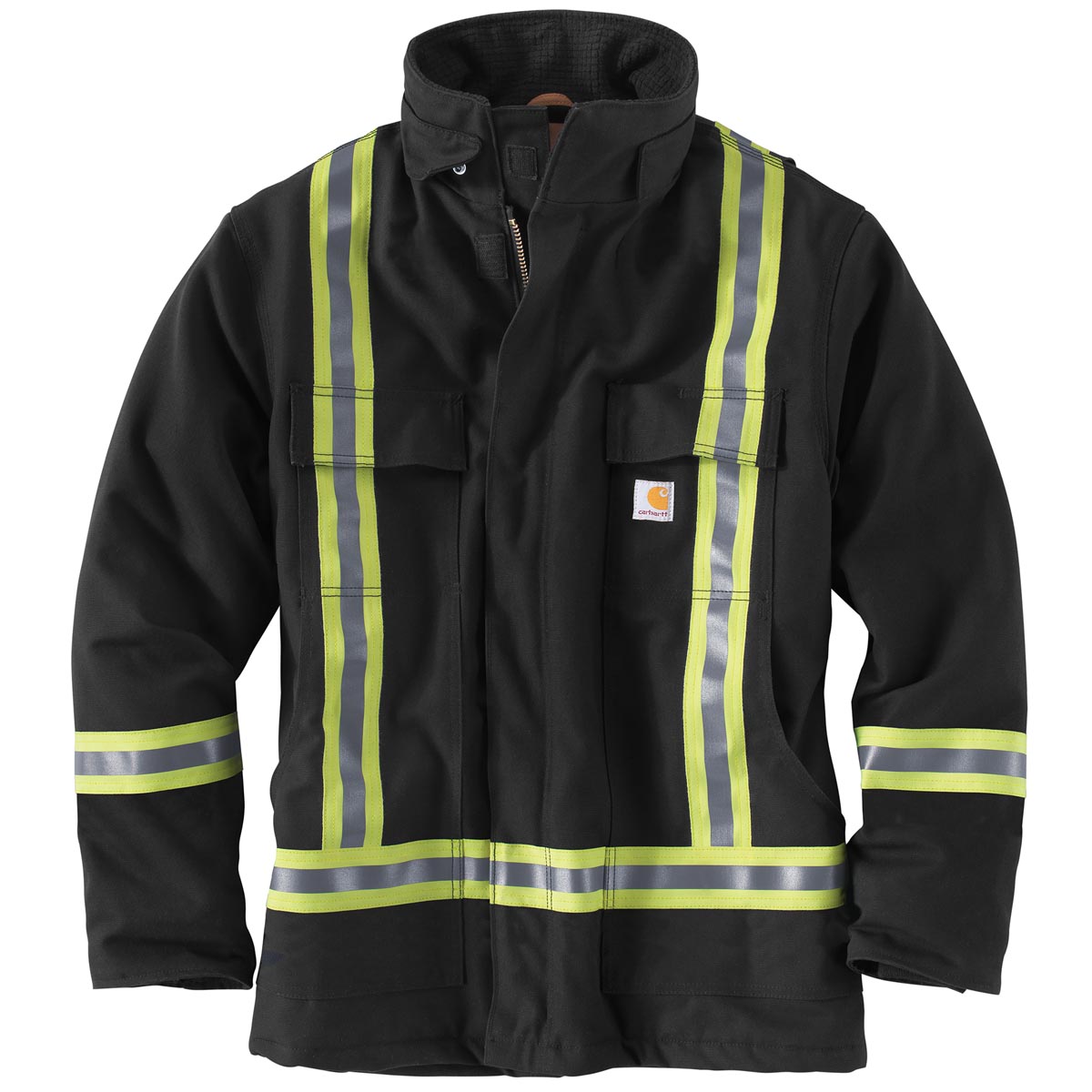 Carhartt Men's High Visibility Striped Duck Traditional Coat