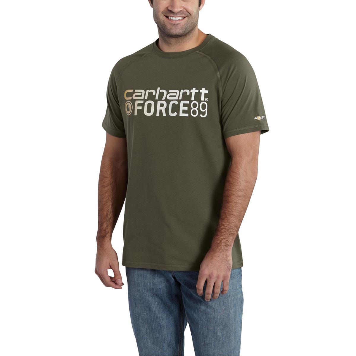Carhartt Men's Force Cotton Delmont Ombre 1889 Graphic Short Sleeve T Shirt