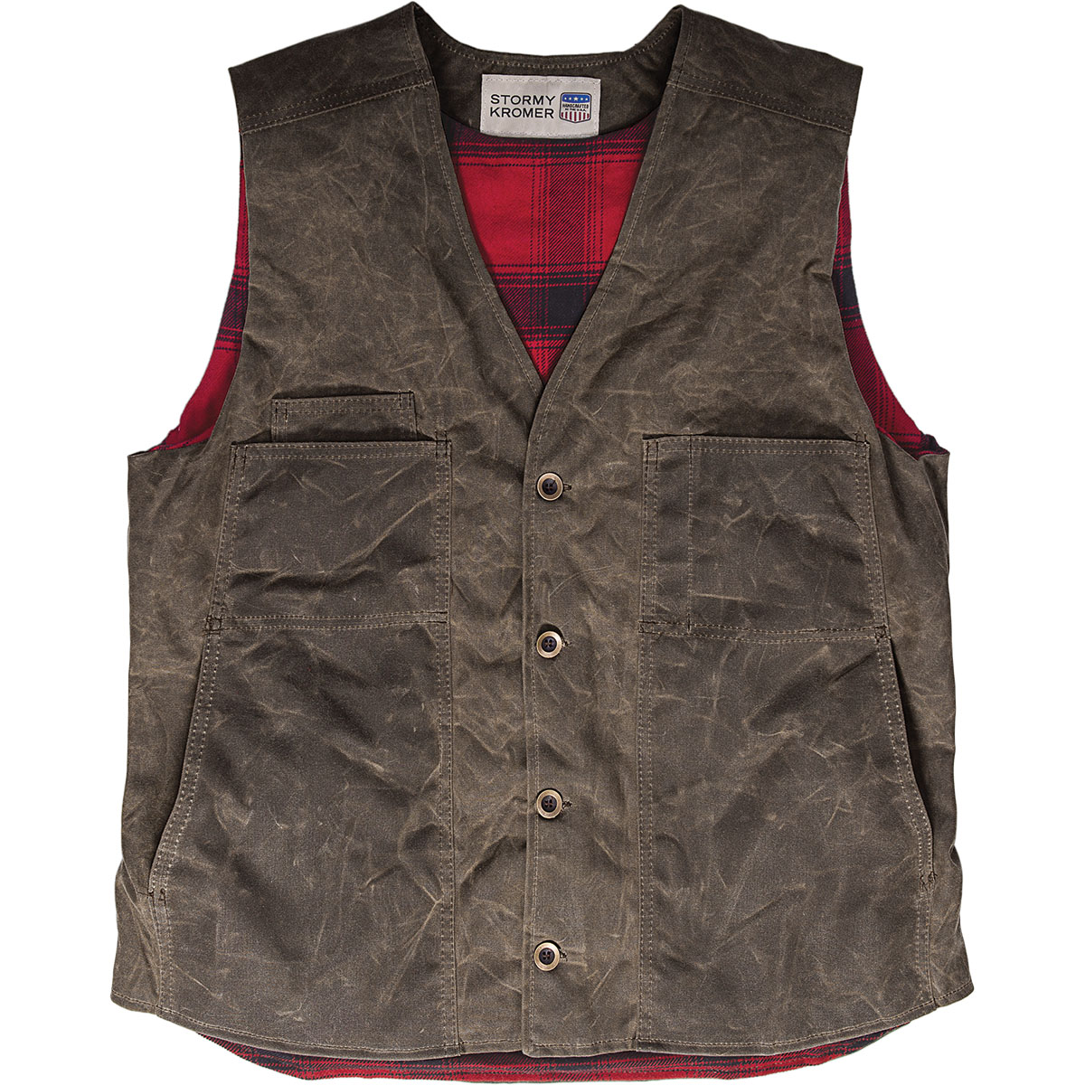 Stormy Kromer Mens Lined Waxed Button Vest