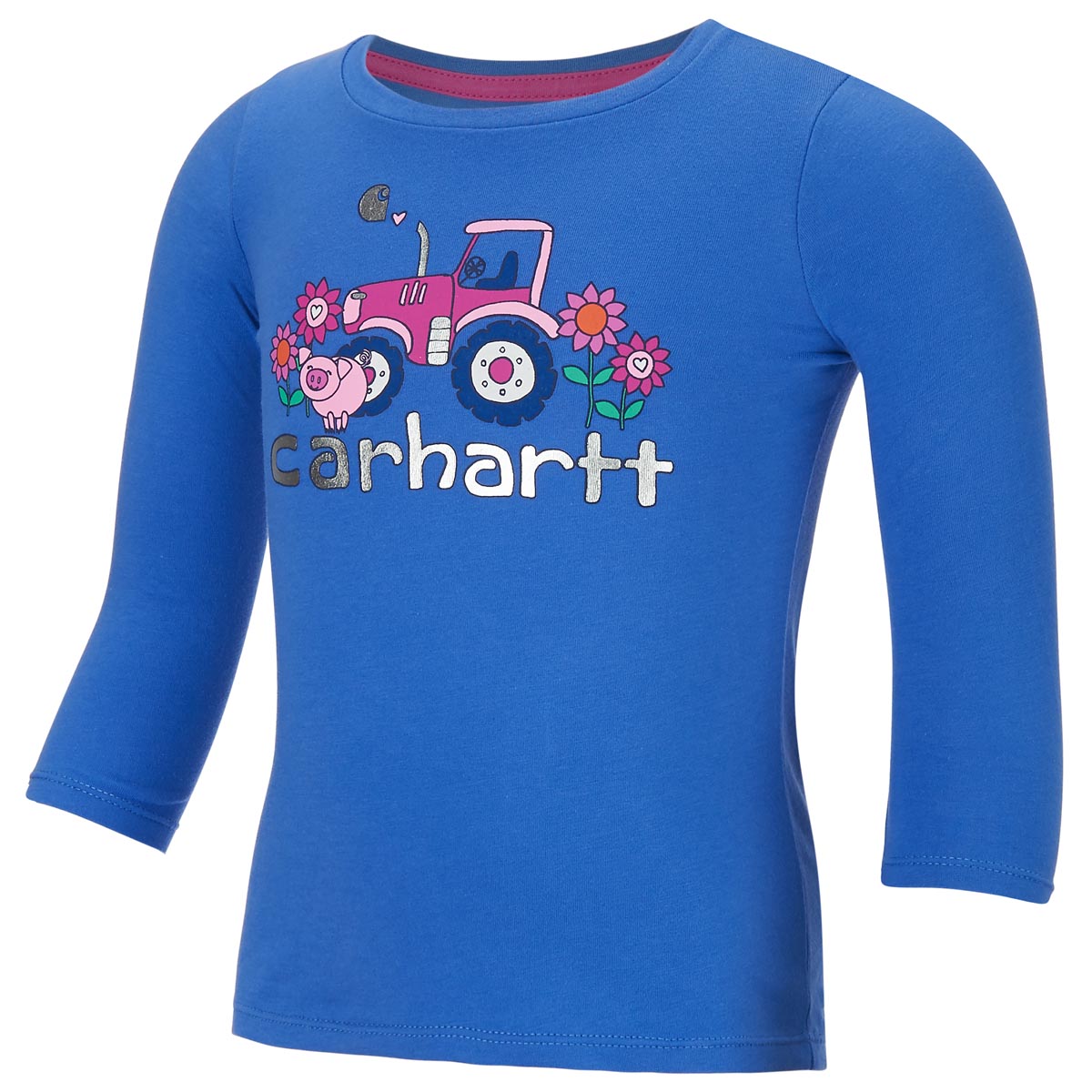Carhartt Infant and Toddler Girls' Little Pink Tractor Tee