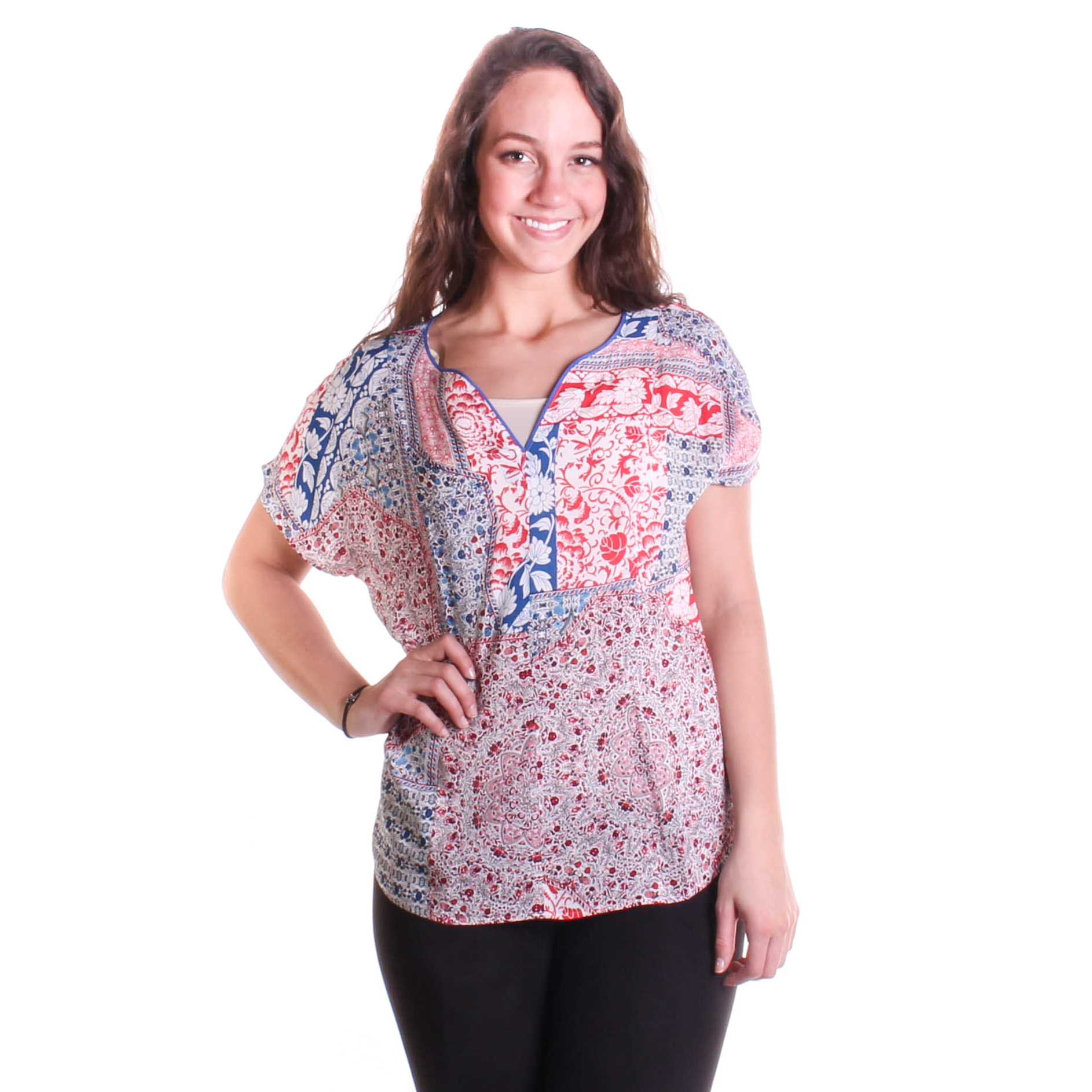 Tribal Women's Abstract Top