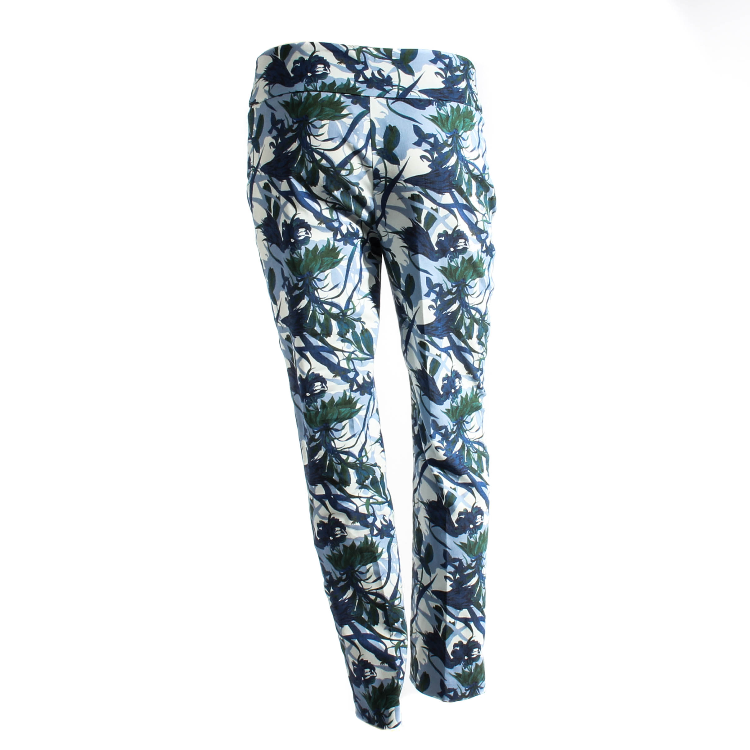 Lisette Womens Blue Bell Floral Ankle Pant