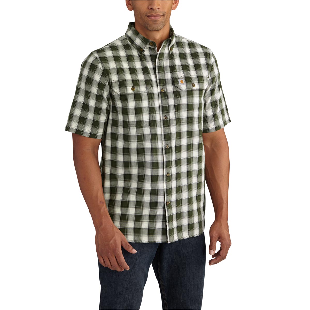 Carhartt Men's Fort Plaid Short Sleeve Shirt