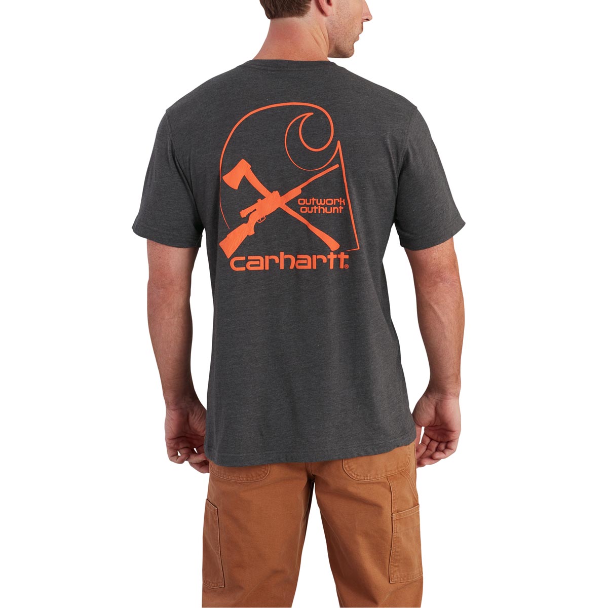 Carhartt Mens Maddock Graphic Rugged Outdoors Branded C Pocket T Shirt